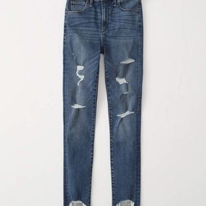 High washes ripped jeans